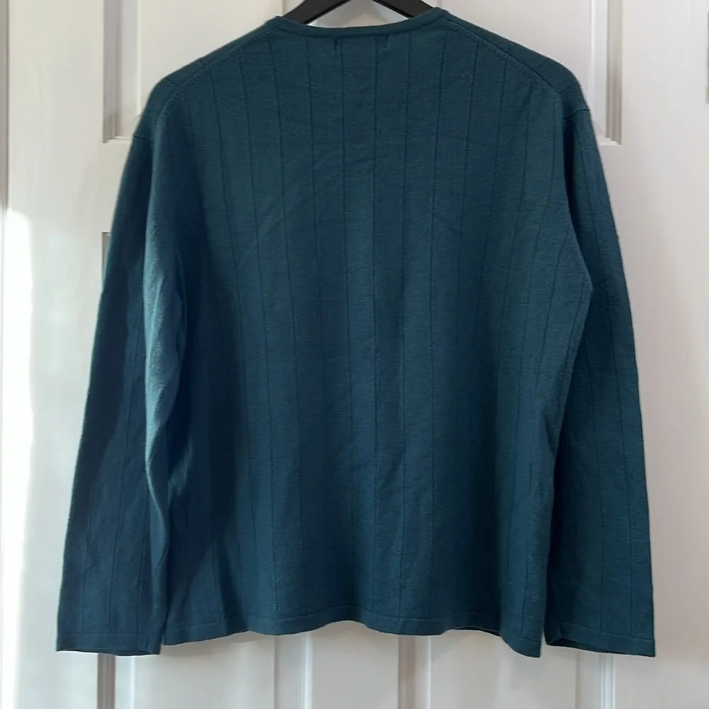 Vintage Banana Republic Extra Fine Merino Wool Teal Sweater - Size Large (?)